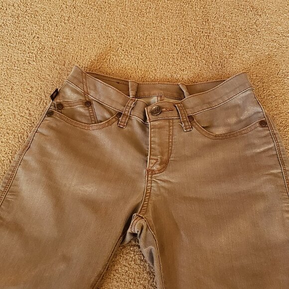 Faded White Gold Bronze Metallic Jeans Rock and Republic - Picture 6 of 16
